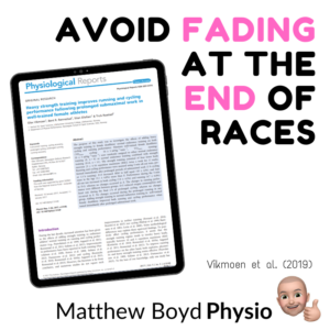 Avoid Fading at the End of Races